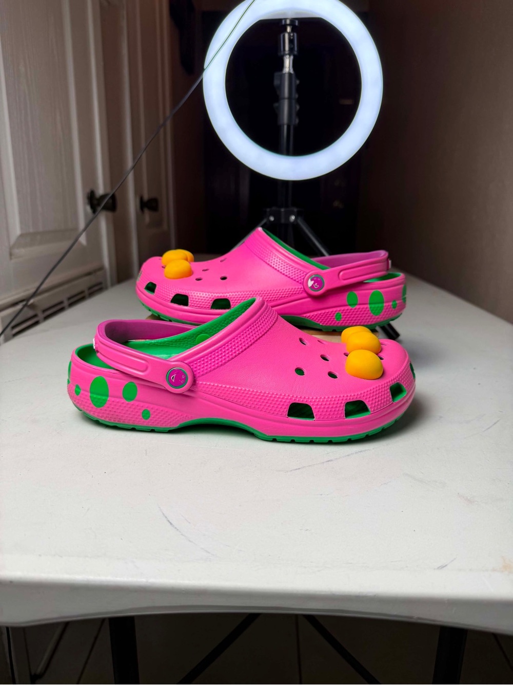 Crocs Barney The Dinosaur Classic Clog Limited Edition Big Men Sz 10